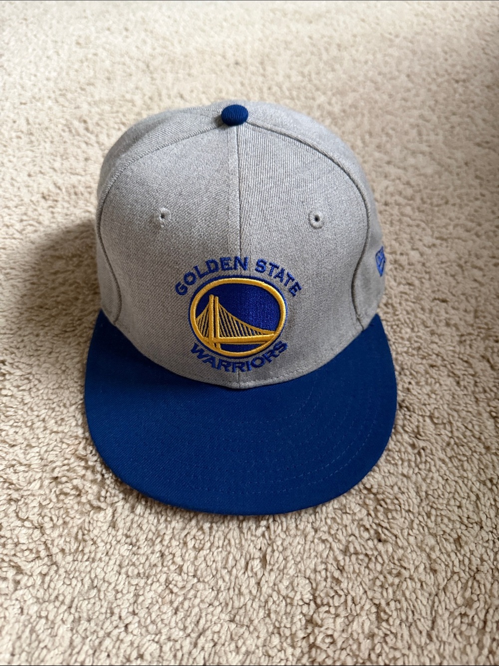 New Era Golden State Warriors Gray and Blue Snapback Cap
